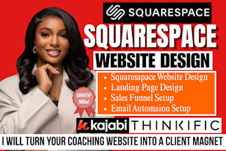design squarespace  business coaching website kajabi coaching course migration