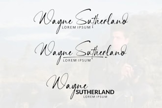design photography signature watermark logo for you