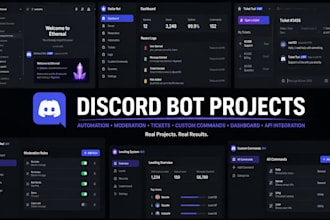 develop a custom discord bot with automation moderation and API integration