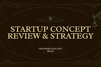 review and sharpen your startup concept or business idea
