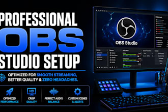 professionally setup obs studio for live streaming and recording