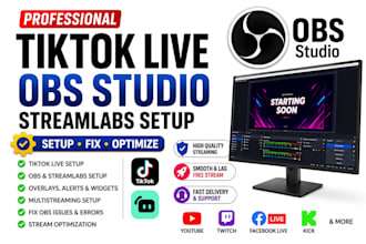setup tiktok live obs studio streamlabs fix obs studio youtube twitch
