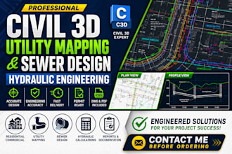do civil 3d utility mapping, sewer design hydraulic engineering