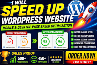 speed up wordpress website speed optimization mobile and desktop page speed