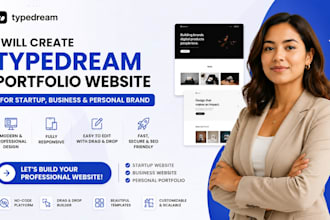 create typedream portfolio website for startup business and personal brand