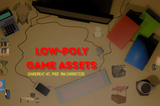 design stylized low poly props for indie games