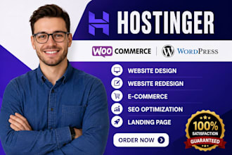 design hostinger website wordpress website or redesign hostinger website