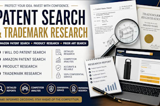do patent search, amazon patent search, product research, trademark research