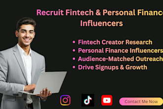 recruit fintech and personal finance influencers for your brand