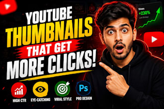 design eye catching youtube thumbnail for high CTR