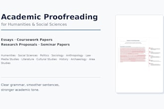 proofread and polish humanities or social science papers