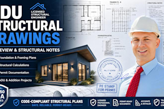 adu structural drawing notes pe stamp colorado washington massachusetts illinois