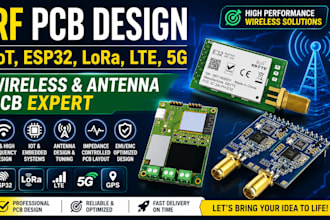 design rf pcb design esp32 lora lte 5g wireless and antenna pcb expert