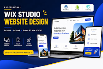 wix studio website design, revamp wix website figma to wix studio