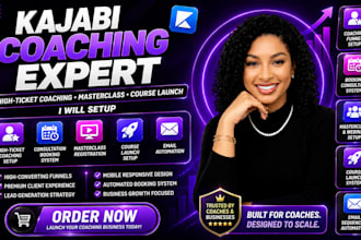 kajabi high ticket coaching, booking consultant, master classes, courses launch