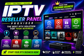 setup reseller panel trex panel, lion ott, strong8k dream4k mega ott with credit