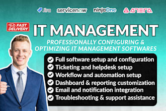 setup rmm msp ninjarmm servicenow jira zendesk suite freshservice ninjaone atera