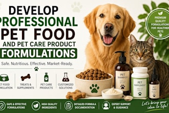 develop professional pet food and pet care product formulations