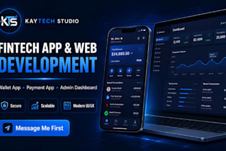 develop fintech app, wallet app, payment app and fintech website