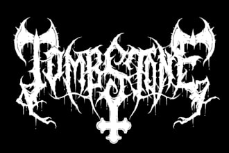 design a dark and spiky metal band logo