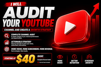 audit your youtube channel and create a growth strategy