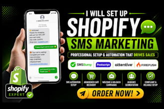 set up shopify sms marketing, text message marketing, smsbump and postscript