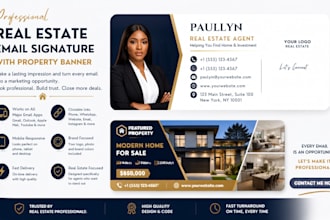 design email signature for real estate agents with property banner