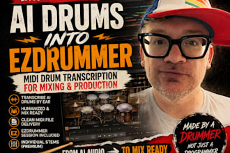 recreate ai generated drums in ezdrummer for mixing