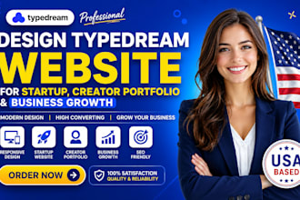 design typedream website for startup creator portfolio business growth