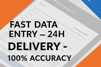 do fast data entry PDF to excel and shopify product upload in 12 hours