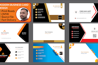 design modern business card and visiting card