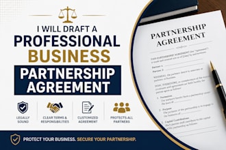 draft a professional business partnership agreement for your company