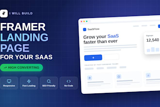 build a high converting saas landing page in framer