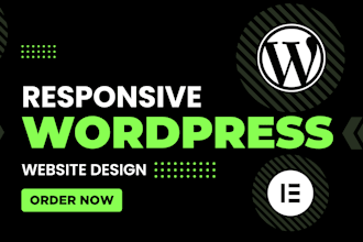 design responsive wordpress website with elementor website development
