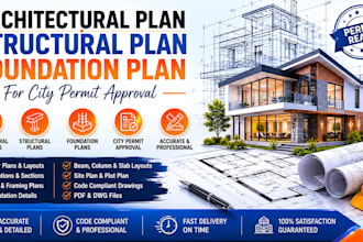illustrate floor plan foundation plan structural drawings for building permit