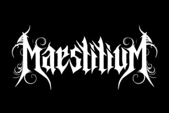 create metal font logo lettering