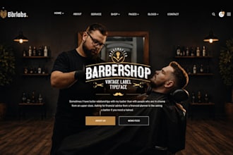 design attractive barbershop website hair salon website with appointment booking