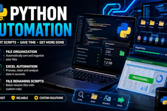 create python file automation and file organizer scripts