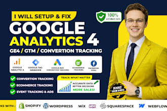 setup google analytics 4, ga4 ecommerce tracking, conversion tracking