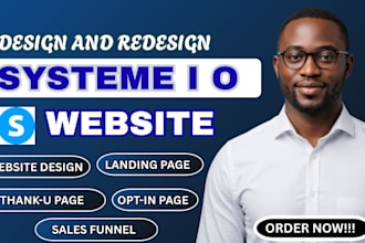 build systeme io sales funnel, landing page, systeme io website, optin page