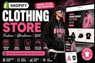 reate y2k shopify website streetwear website clothing store, y2k clothing store