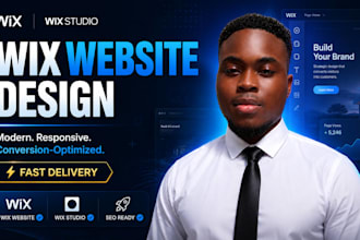 design modern wix website, redesign wix website or wix studio website