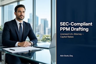 do expert sec compliant ppm drafting for your capital raise