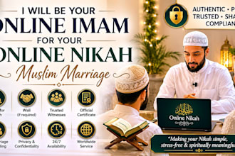 be your online imam for your oniine nikah musiim marriage