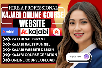 be your kajabi expert for kajabi website, sales page, kajabi online course setup
