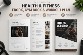 design health fitness ebook gym book and workout plan