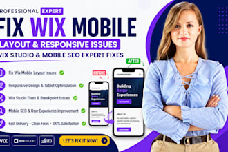 fix wix mobile layout, responsive issues, wix studio and mobile seo expert fixes