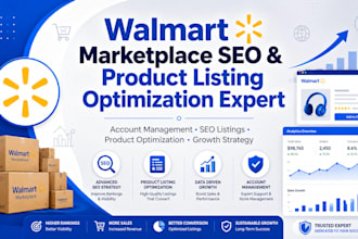 walmart marketplace product listing optimization SEO  account management expert