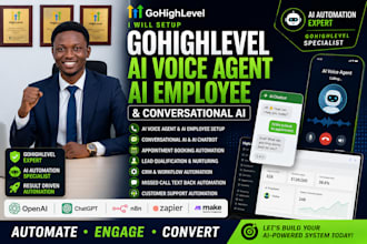 setup gohighlevel ai voice agent, ai employee, conversational ai automation, ghl