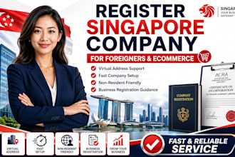 register singapore company for foreigners, ecommerce business, virtual address